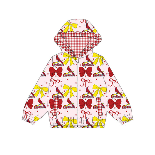 1002-Custom moq 8 mix size milk silk summer team baby girls clothes bow red and yellow hooded long sleeve top-25.10.9