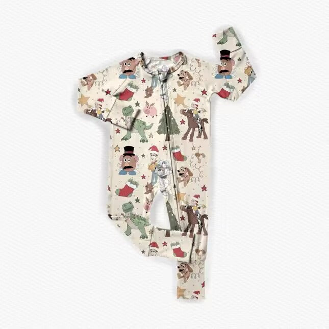 custom moq 5 eta 6-7 weeks baby boys clothes Christmas long sleeve romper