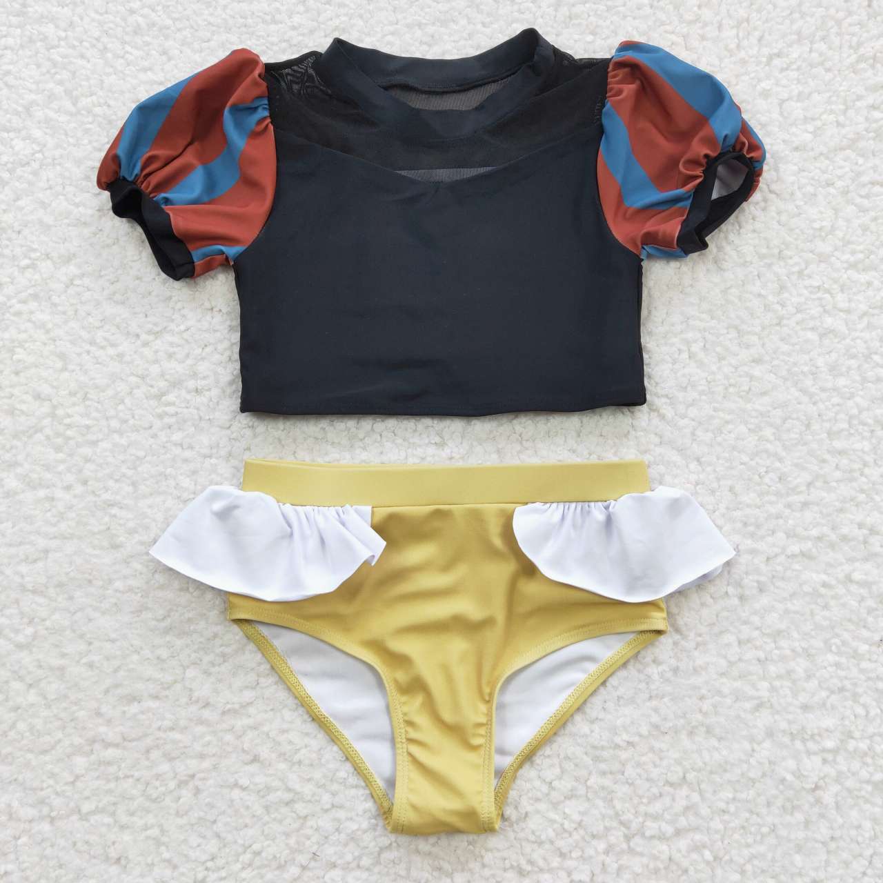 Cute Clothes S0131 Baby Girls Black Two Pieces Swimsuits