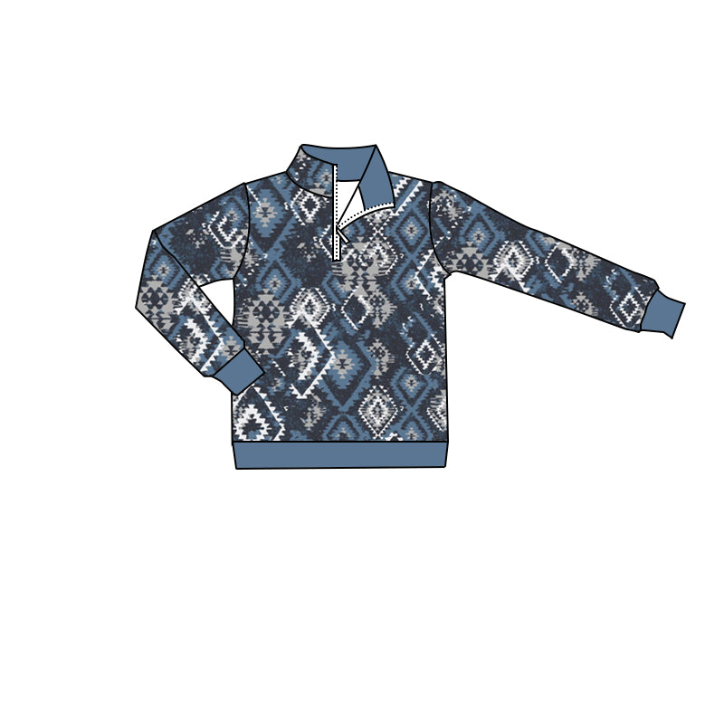 5.22custom each style moq 5eta 4-5week Sibling Sister diamond print blue and pink long sleeve match family design