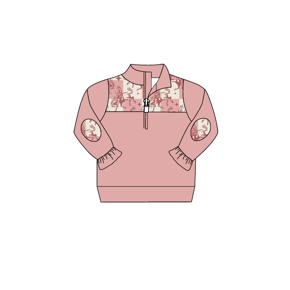 5.21custom each style moq 5eta 4-5week Sibling SisterWestern denim print pink and white plaid and pink lace girls outfits and baby romper match family design