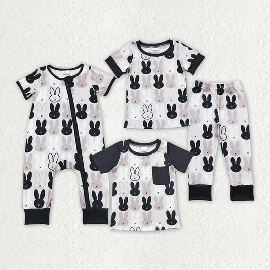 RTS NO MOQ Sibling baby boy clothes easter short sleeve Top & Short Sleeve pant Set & romper
