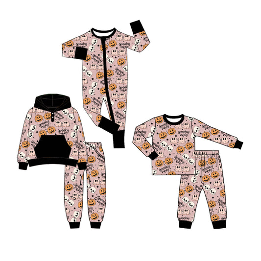 25.7.9 custom each style moq 5eta 4-6week Sibling Sisters pumpkin baby boy long sleeve pants sets 1 and sets 2 and rompers match family design