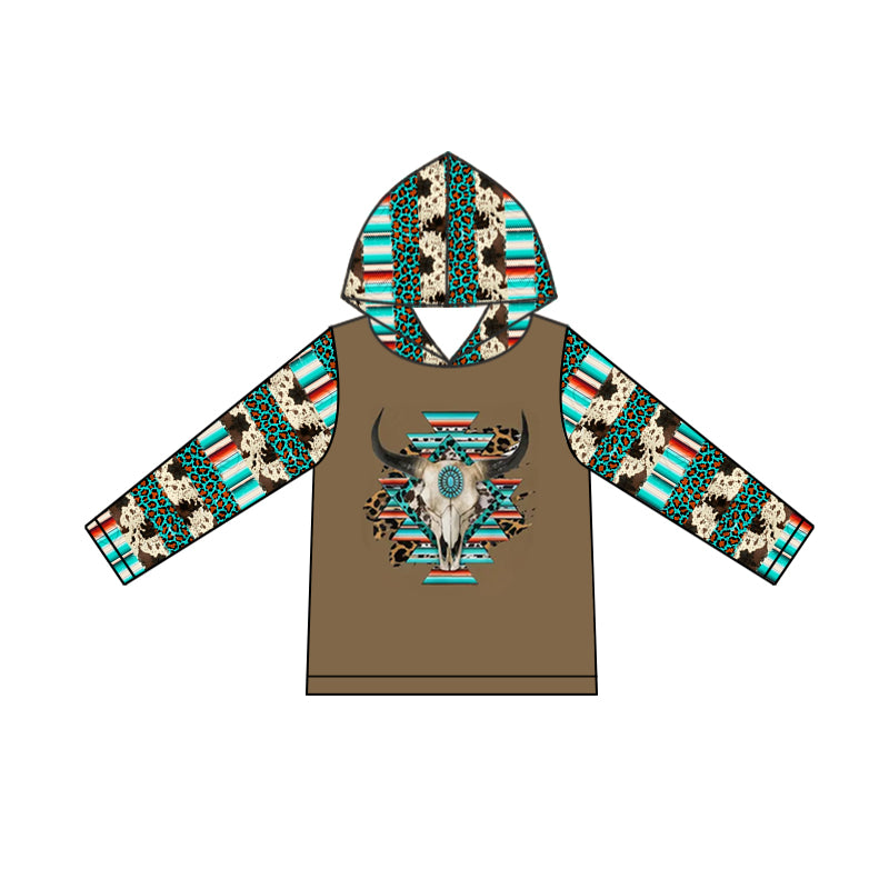 9.10 custom each style moq 5 eta 4-6week Sibling Sister baby girls clothes cow head hooded long sleeve top and long sleeve romper match family design