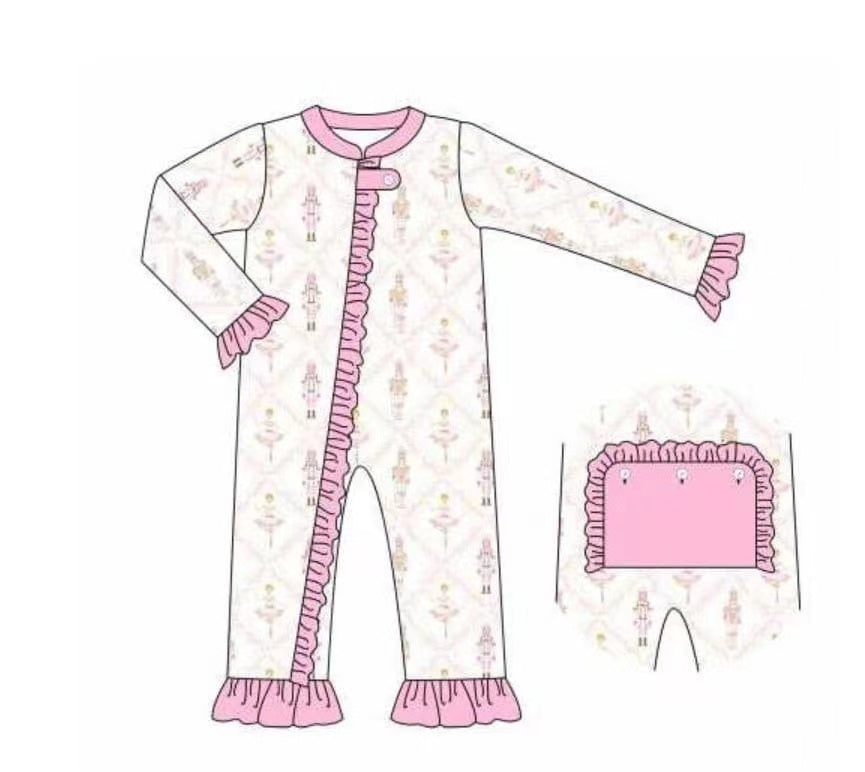 5.18custom each style moq 5eta 4-5week Sibling Sister girl dancing ballet print blue and pink girls and boys outfits and baby romper and dress match family design