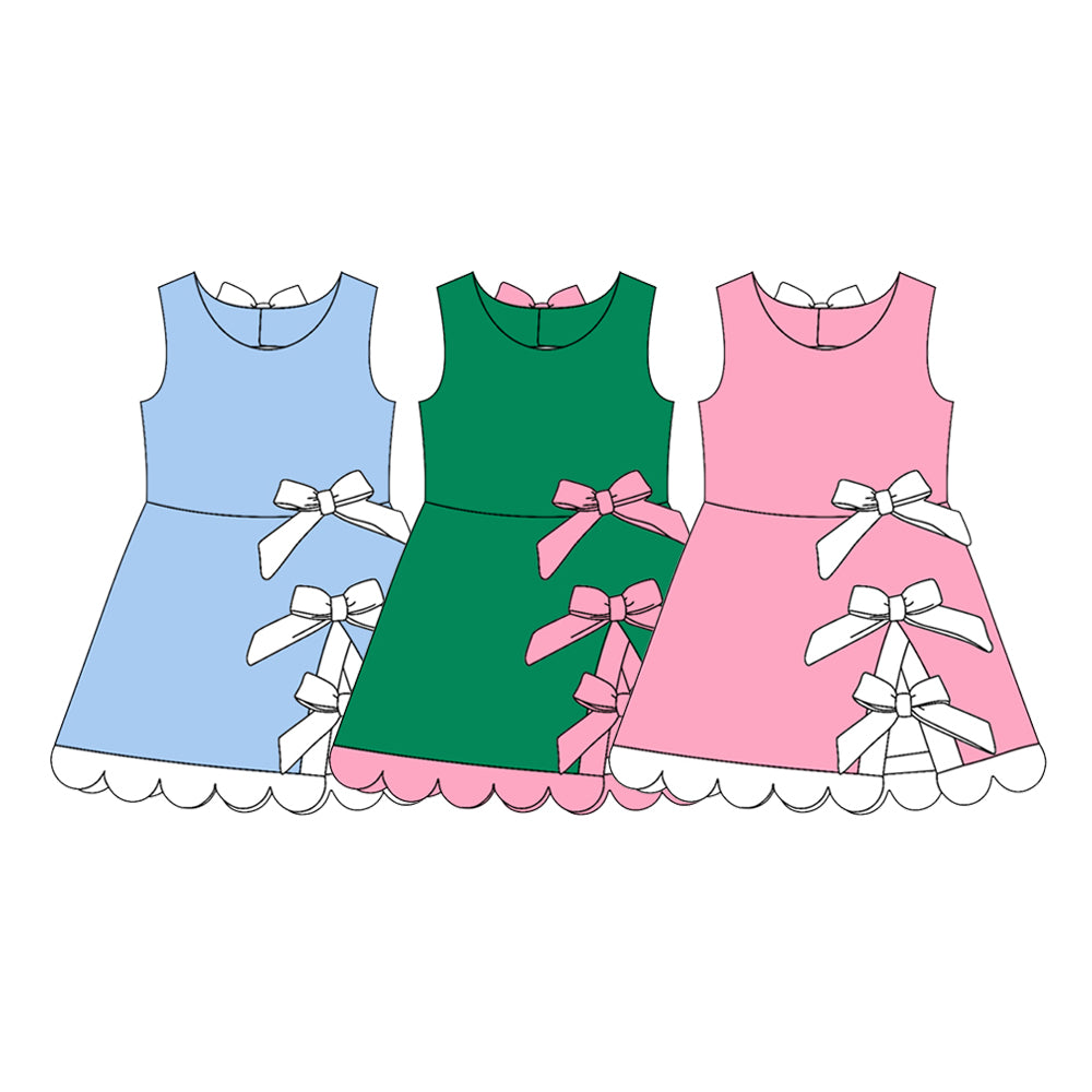 2.27 Custom moq 5 mix size Sibling Baby Girl's solid color Sleeveless Yoga Dress Cute Toddler Girls' Summer Casual Dress