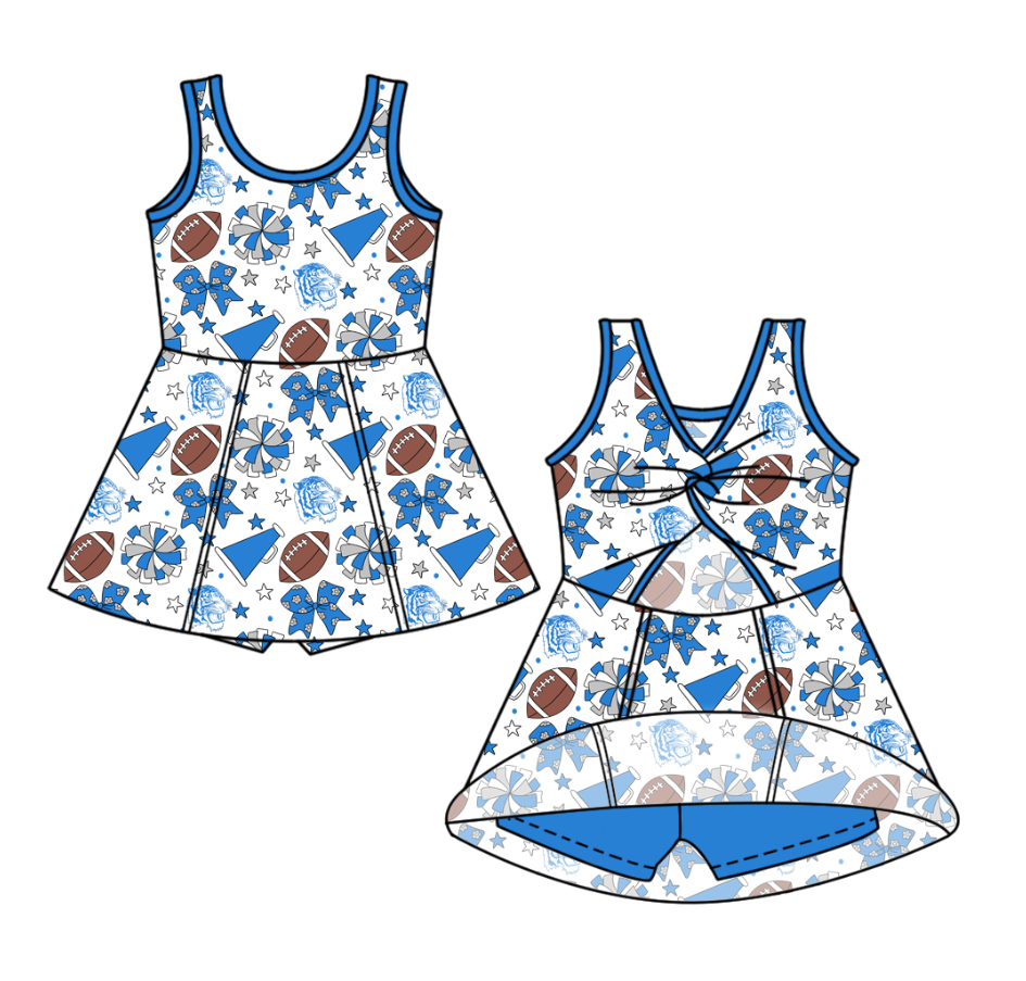 Custom moq 5 mix size milk silk summer teams Baby Girls Stars Bows Shorts Knee-Length Yoga Active Dress Clothing