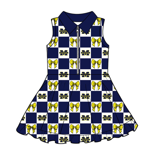 Custom moq 3 or 5 mix size milk silk summer teams baby girl clothes bow sleeveless dress-26.1.22