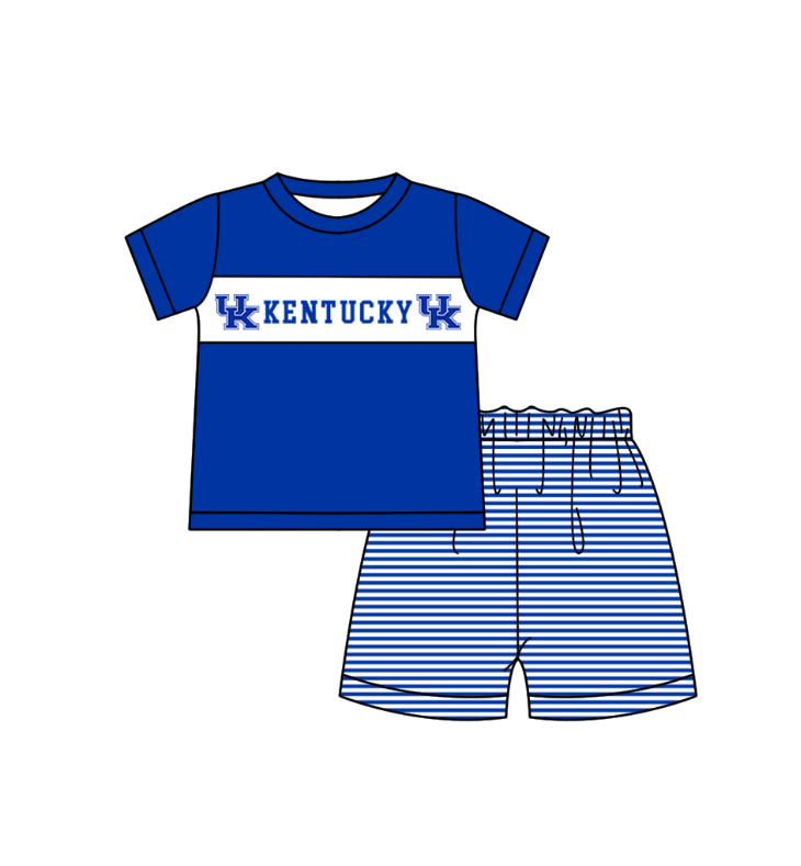 Custom moq 5 mix size milk silk summer teams baby girl boys clothes blue short sleeve shorts sets 2 and brief sets and dress and rompers 2 series