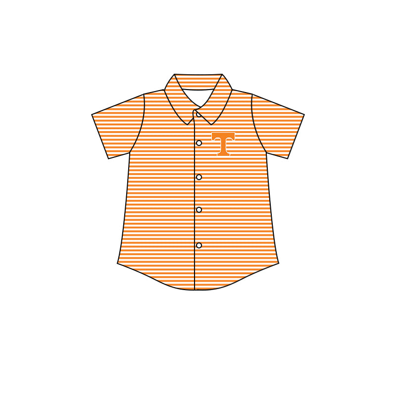 Custom moq 5 mix size milk silk summer teams baby girl boys clothes orange short sleeve skirts set and top and dress and rompers series