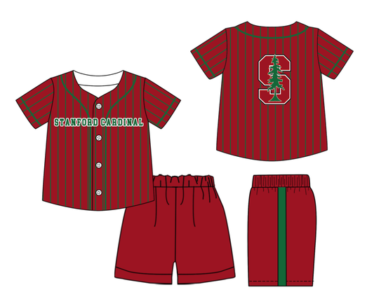 Custom moq 3 or 5 mix size milk silk summer teams baby boy clothes dark red short sleeve shorts sets-26.1.21