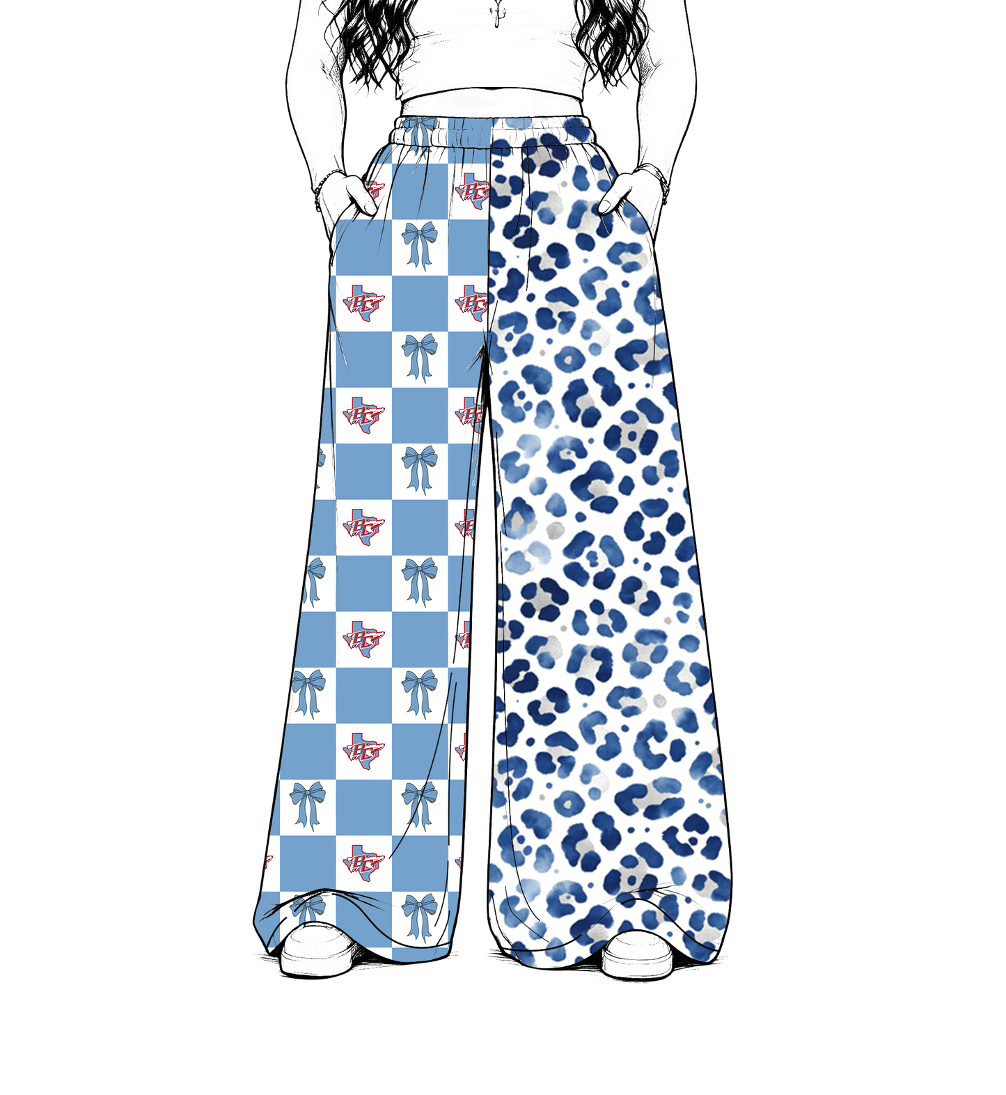 custom moq 5 mix size MSD072902 Baby Kids Leopard Checked Patchwork Long Pants Team Casual Bottom