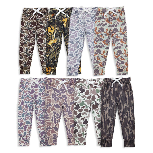 RTS NO MOQ Sibling baby boy clothes Camouflage drawstring trousers