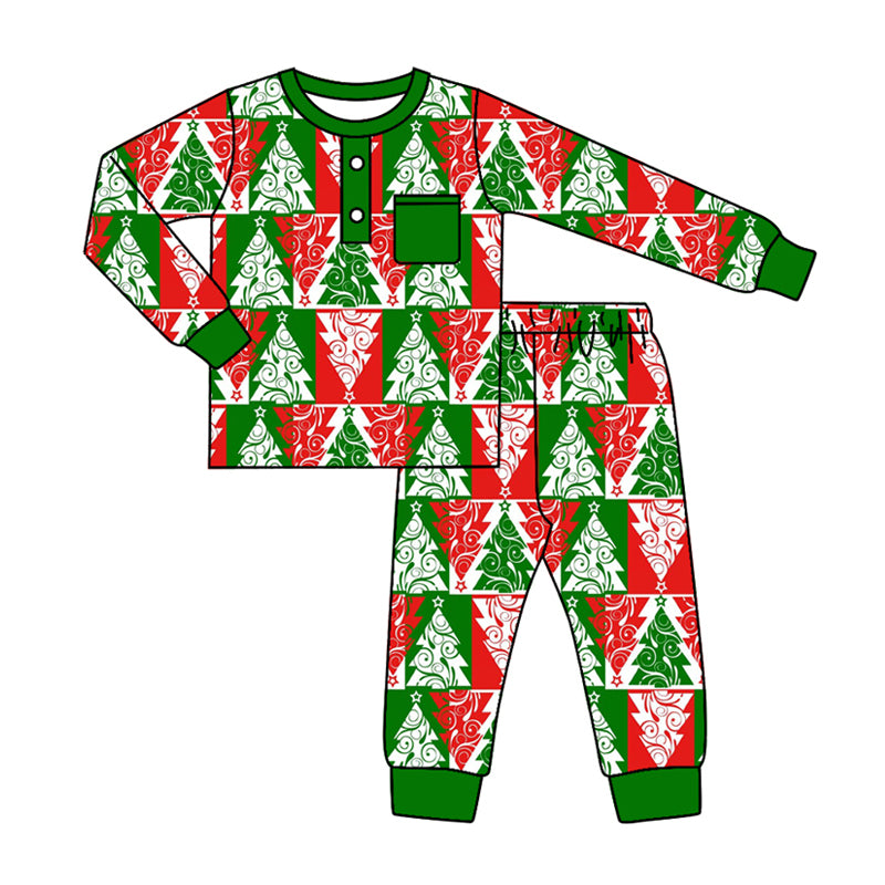 7.26 custom each style moq 5eta 4-6week Sibling Sister Christmas green baby boys sets and rompers match family design
