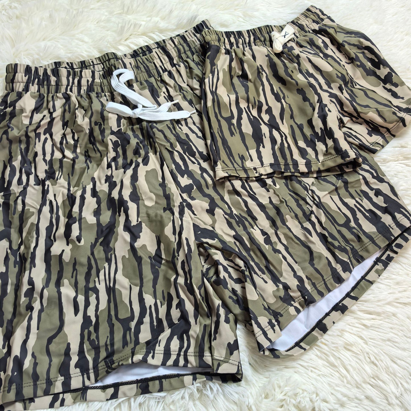 RTS NO MOQ Sibling Daddy and Me Summer Camo Swim Trunks