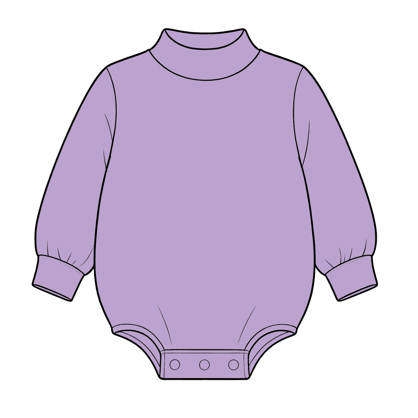custom moq 5 mix size High Neck Baby Kids Solid Mock Neck Long Sleeve Bubble Romper