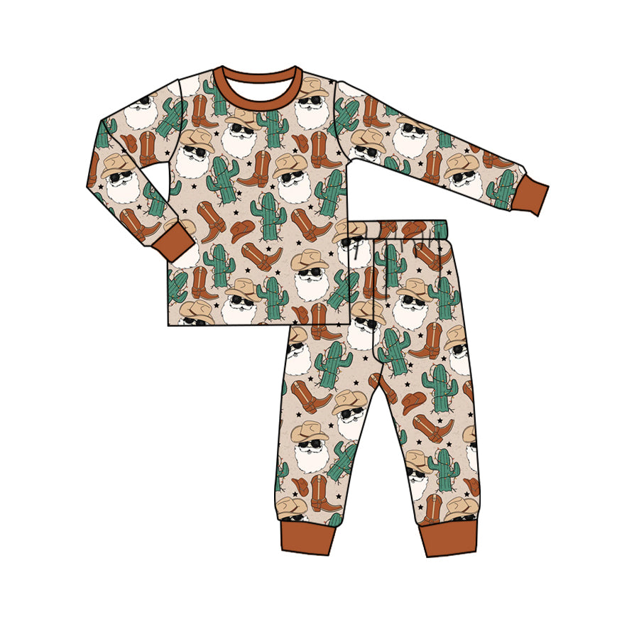 7.19 custom each style moq 5eta 4-6week Sibling Sister boots catcus brown baby boys sets and rompers match family design