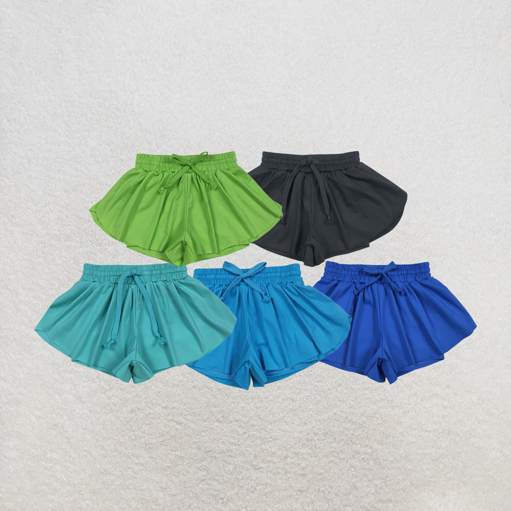 RTS NO MOQ Sibling Baby Girls  Colorful Skort Yoga Shorts Bottoms