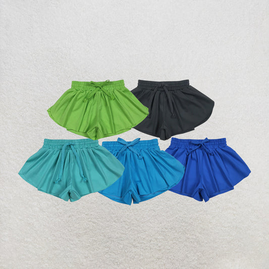 RTS NO MOQ Sibling Baby Girls  Colorful Skort Yoga Shorts Bottoms