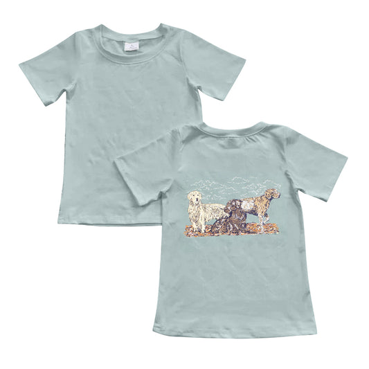 9.20 custom each style moq 5 eta 4-6week baby boys clothes puppy short sleeve top