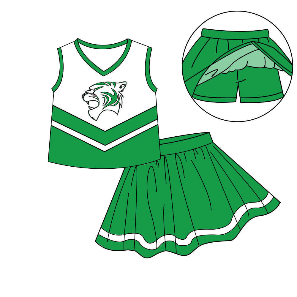 Custom moq 5 mix size milk silk summer teams baby girls clothes bow green hooded long sleeve pants sets and skirts sets and dress 1 and dress 2 and top-25.8.4