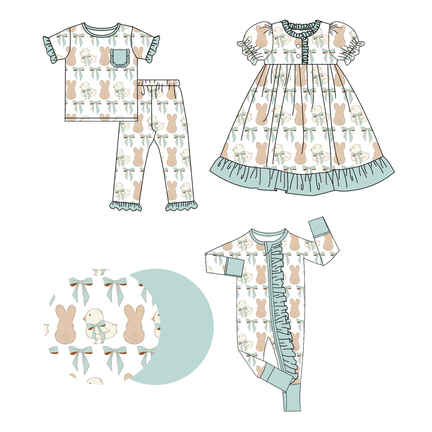 25.9.23 custom each style moq 8 eta 6-8week Sibling Sisters bow baby girl short sleeve pants sets and dress and rompers match family design