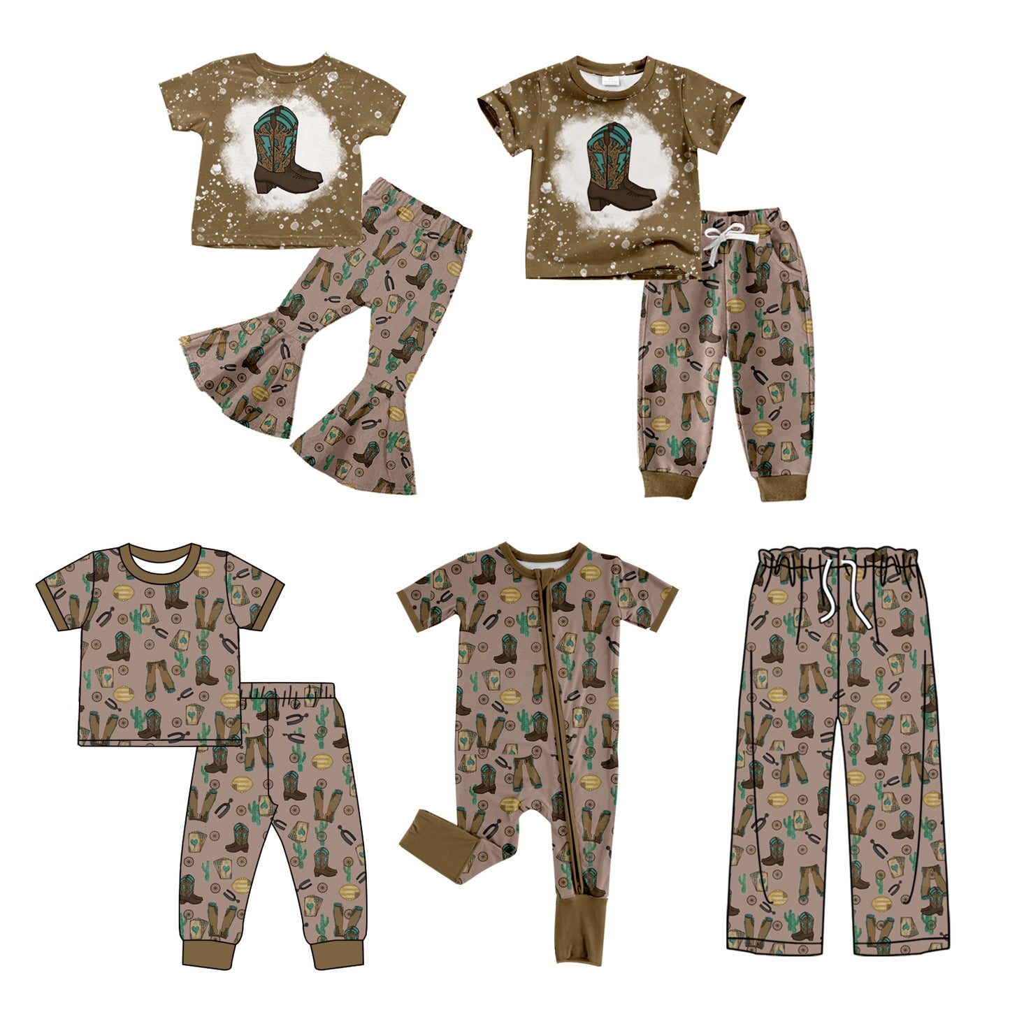 11.2 custom each style moq 5eta 4-6week Sibling Sister boots baby girls short sleeve sets 1 ans sets 2 amd sets 3 and rompers and adult pants match design