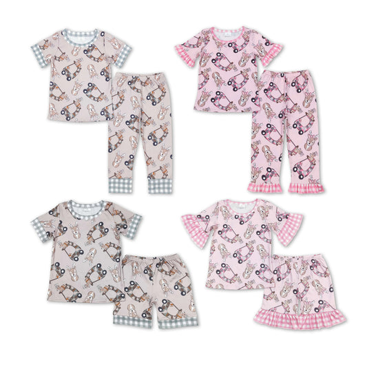 RTS NO MOQ short-sleeved shorts suit & short-sleeved sets and short sleeve pants