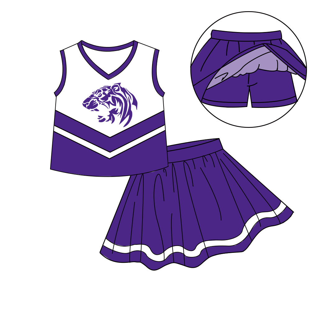 Custom moq 5 mix size milk silk summer teams baby girls clothes camouflage purple hooded long sleeve pants sets and skirts sets and dress and jumpsuit and top-25.8.6