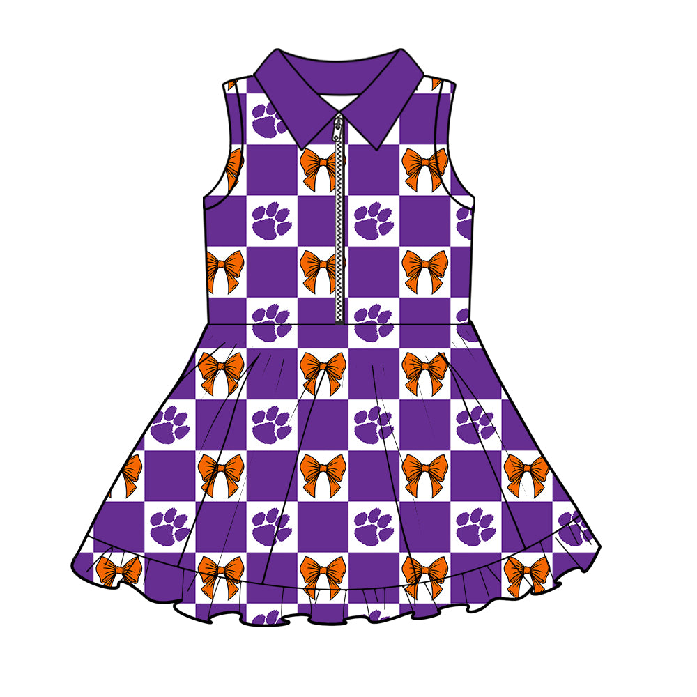 Custom moq 3 or 5 mix size milk silk summer teams baby girl clothes purple sleeveless skirts sets 3 and dresss and shorts-26.1.23