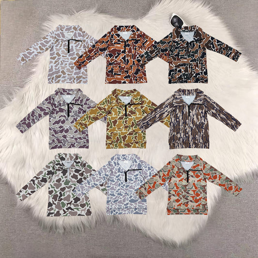 RTS NO MOQ Sibling Baby boy clothes Camouflage pullover long sleeve tops-1
