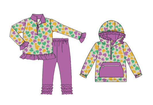 25.9.27 custom each style moq 8 eta 6-8week Sibling Sisters love baby girl long sleeve pants sets and top match family design