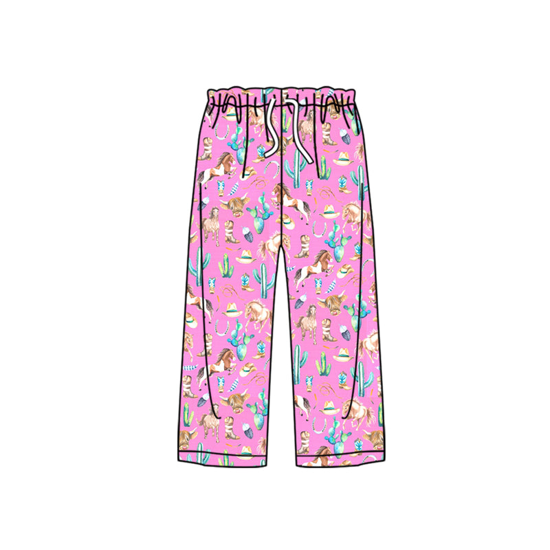 5.23 custom each style moq 5eta 4-5week Sibling Sister Catcus pink girls outfits and baby romper and aldult shorts match family design