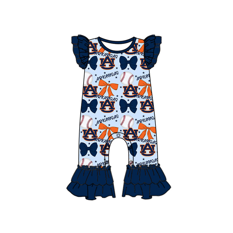 Custom moq 5 each style summer teams baby girls clothes team bow long sleeve hooded pants sets and dress and romper-25.6.13