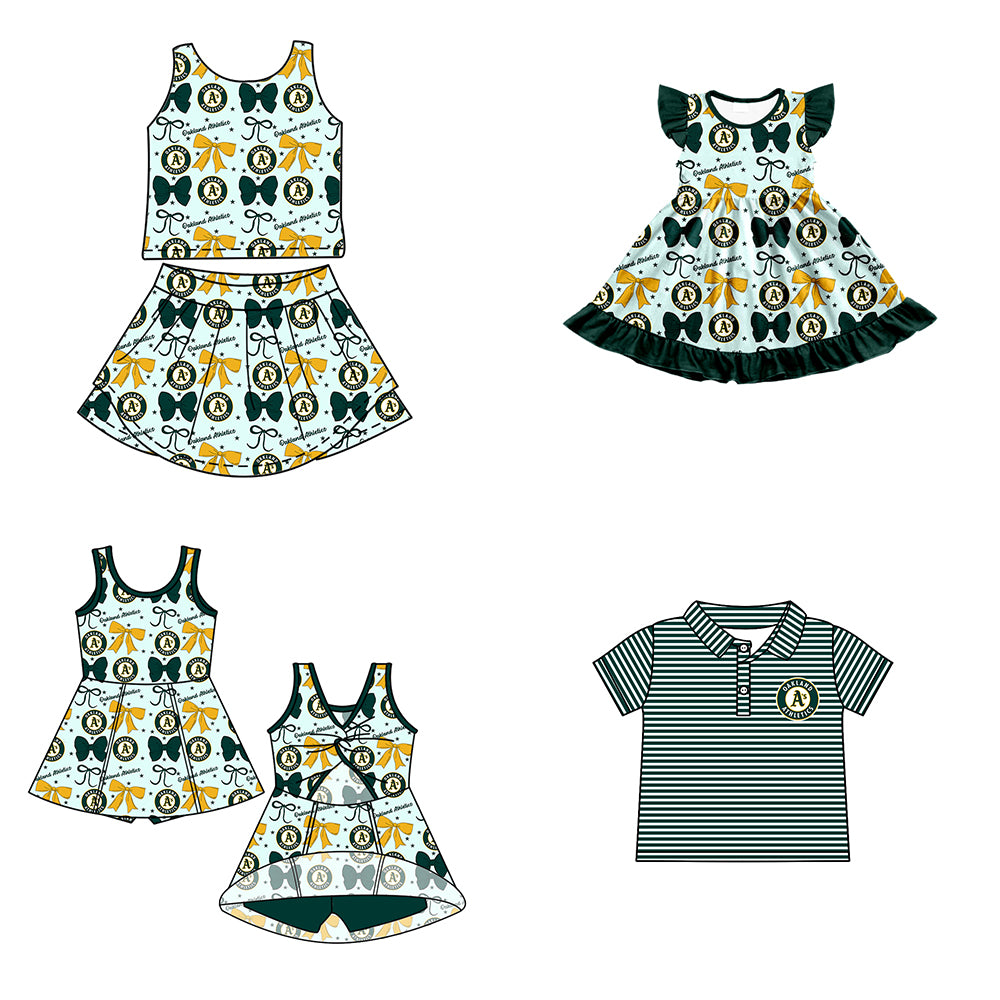 Custom moq 5 mix size milk silk summer teams baby girls clothes team bow sleeveless skirts sets and dress 1 and dress 2 and top-25.6.20