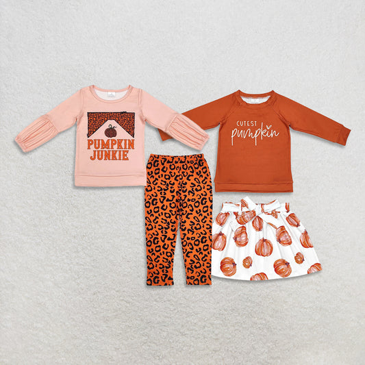 RTS NO MOQ Sibling Baby Girls clothes halloween Long Sleeve Pants Sets and dress