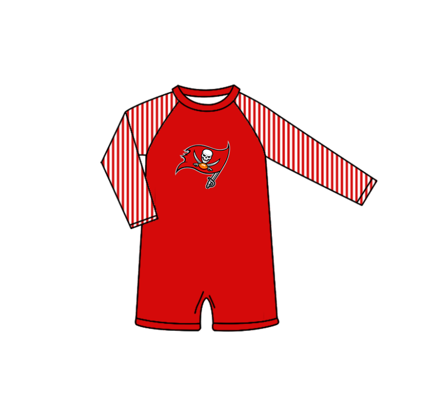 Custom moq 5 mix size milk silk summer teams baby girl boys Red clothes Two-Piece Swimsuit Set One Piece Swimsuits boy swim trunks