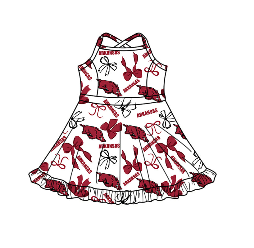 Custom moq 5 mix size milk silk summer teams  Baby Girls Bow Vest Top Skirt Shorts Sets Sleeveless Yoga Knee Length Dresses Yoga Shorts
