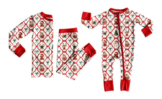 25.5.21 custom each style moq 5eta 4-6week Sibling Sisters Christmas bow baby boy long sleeve pants sets and rompers match family design
