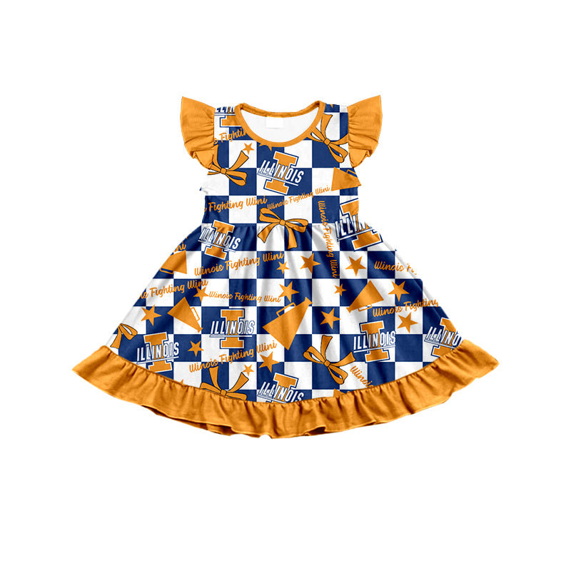 Custom moq 5 mix size milk silk summer teams baby girls clothes team bow orange sleeveless skirts sets and dress 1 and dress 2 and dress 3-25.6.30