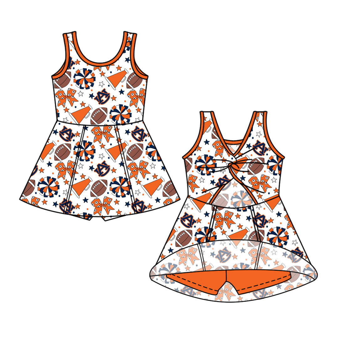 Custom moq 5 mix size milk silk summer teams Baby Girls Stars Bows Shorts Knee-Length Dress Yoga Active Clothing