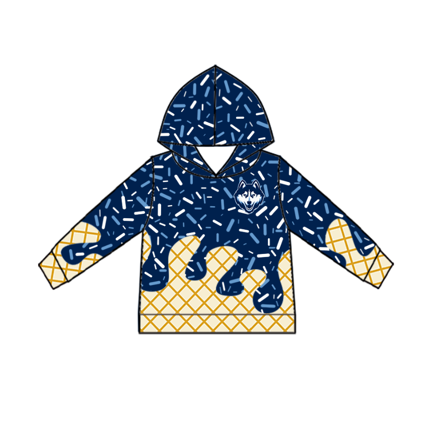 Custom moq 5 mix size milk silk summer teams baby girls clothes bow blue hooded long sleeve pants sets and boy sets and dress and hooded top and pant-25.8.16