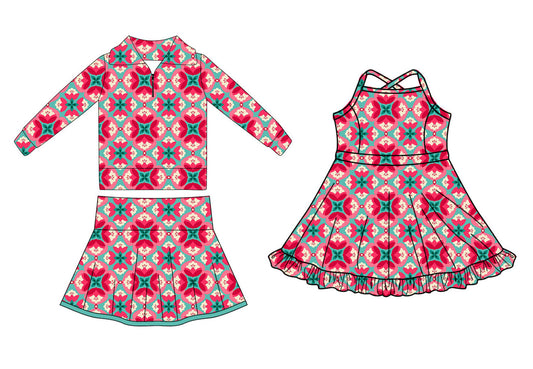 25.10.24 custom each style moq 5 eta 6-8week Sibling Sisters floral baby girl long sleeve skirts sets and dress match family design