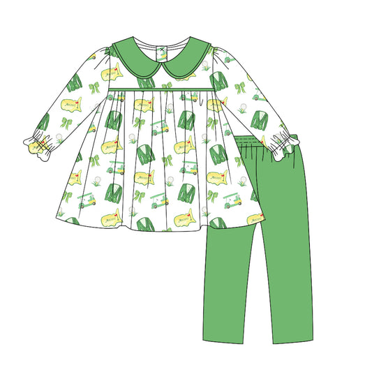 7.31 custom each style moq 5eta 4-6week Sibling Sister light green baby girls sets and dress match family design