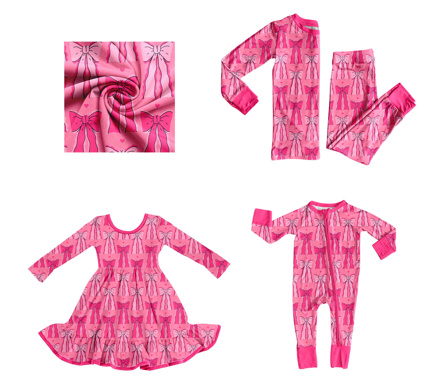 25.9.5 custom each style moq 5eta 4-6week Sibling Sisters bow baby girl long sleeve pants sets and dress and rompers match family design