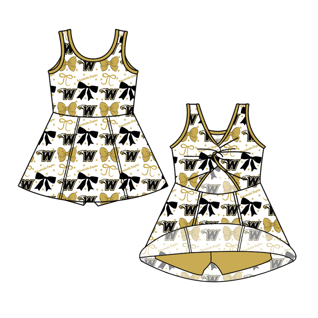 Custom moq 5 mix size milk silk baby girls clothes team khaki hooded long sleeve tops and and skirts sets and dress and shorts-25.7.17