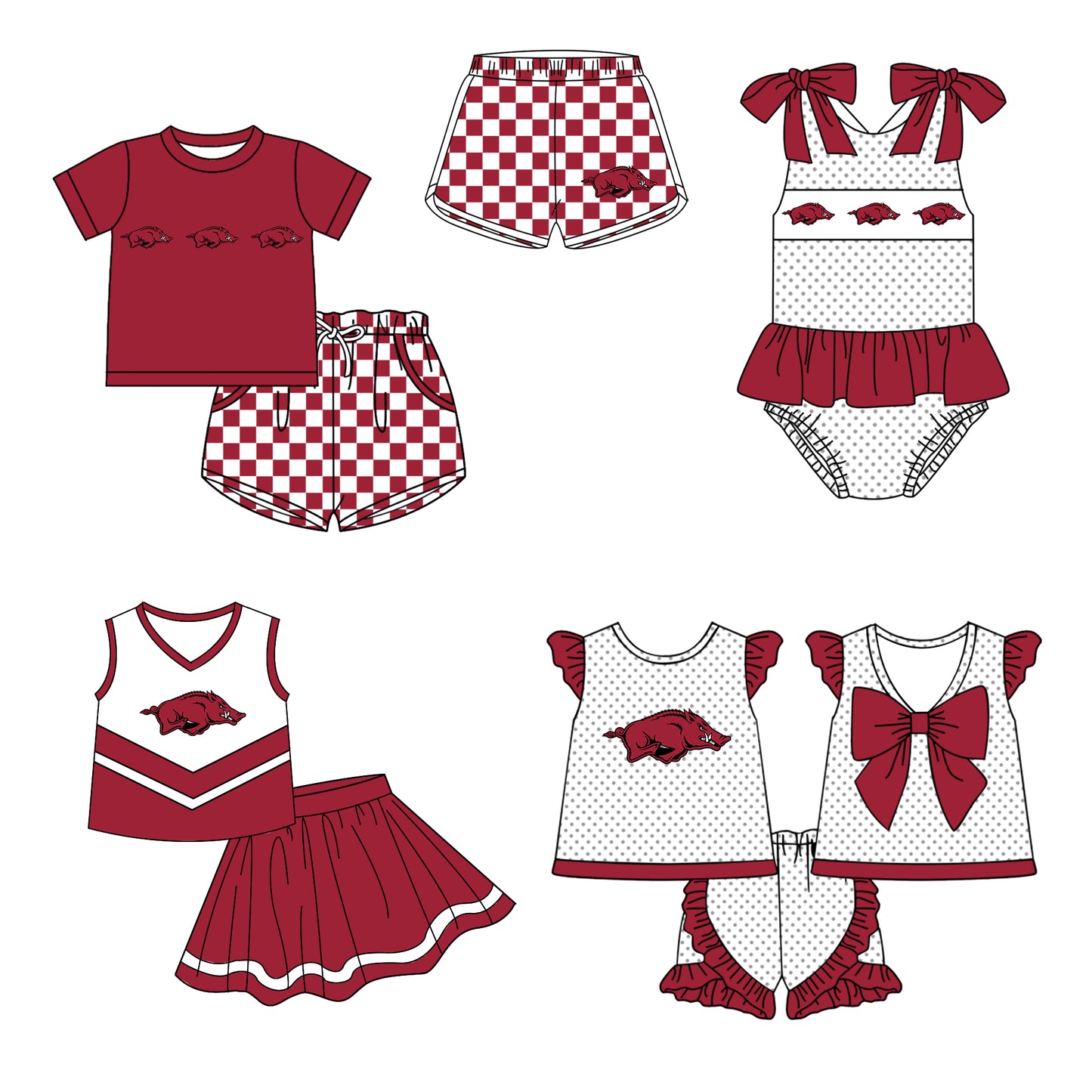 Custom moq 5 mix size milk silk summer teams Boy's Short-Sleeved Shirt And Plaid Shorts Set Girl's Two Short-Sleeved Outfits with Matching Swimsuits Adult Shorts
