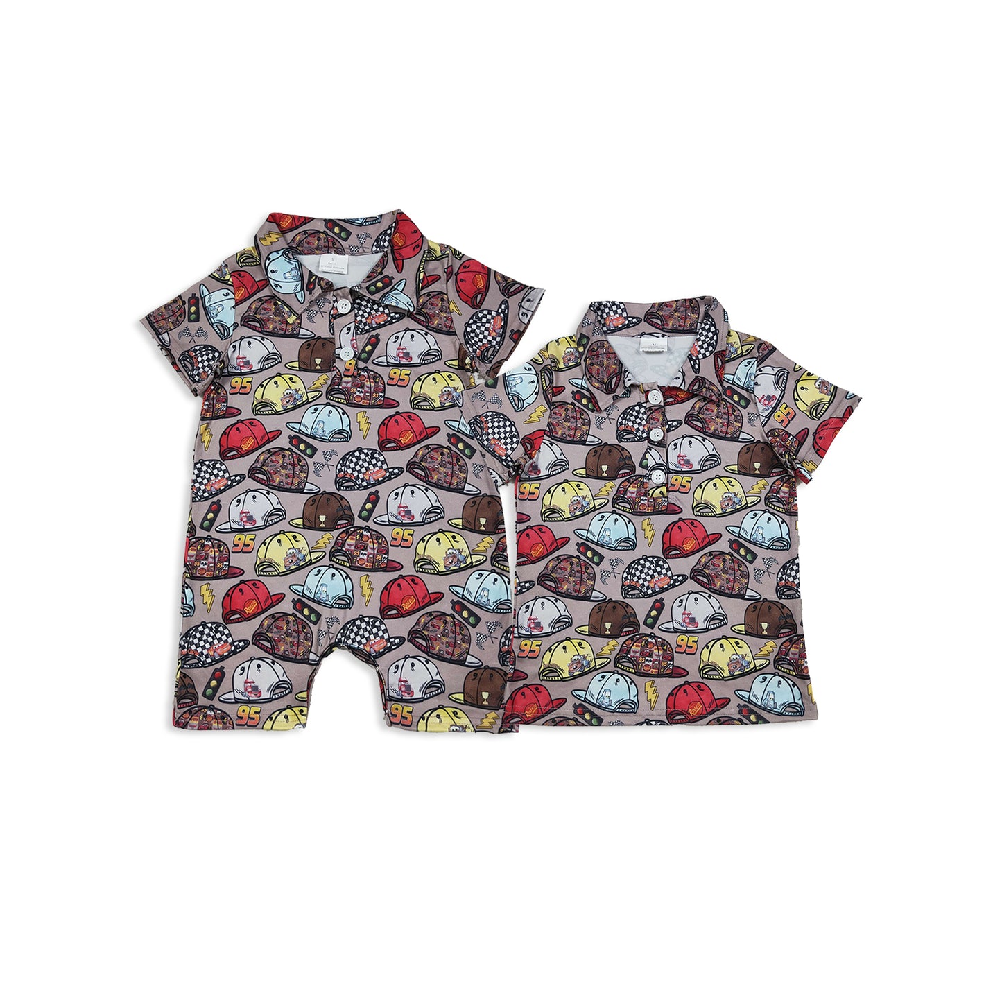 RTS NO MOQ Sibling Cute Clothes Baby Boys clothes summer short sleeve top and romper