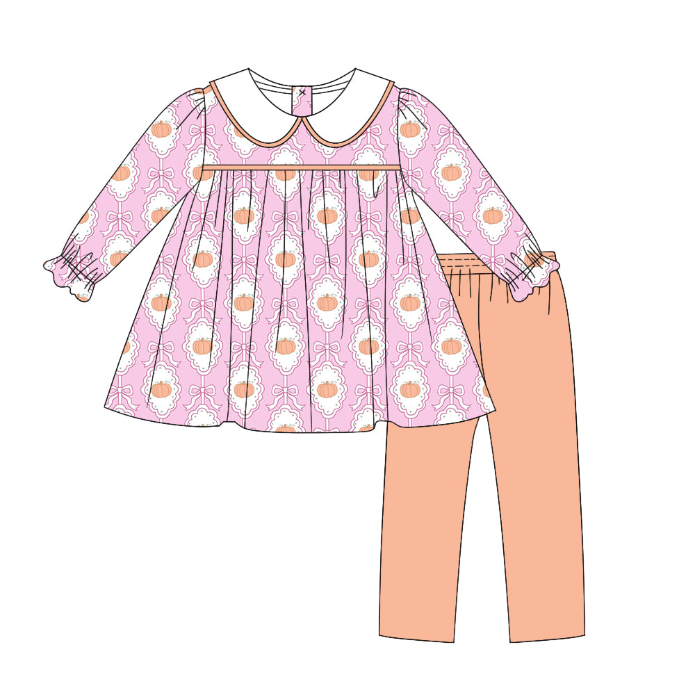 9.4 custom each style moq 5eta 4-6week Sibling Sister bow pink baby girl sets and dress match family design