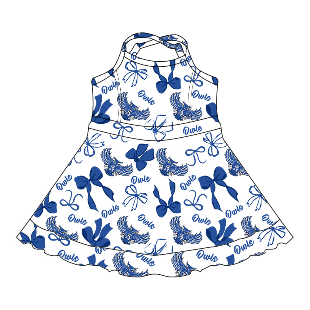 Custom moq 5 mix size milk silk summer teams baby girls clothes bow blue hooded long sleeve pants sets and shorts sets and dress and top and pant-25.8.11